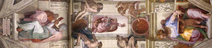 Michelangelo Buonarroti The seventh bay of the ceiling